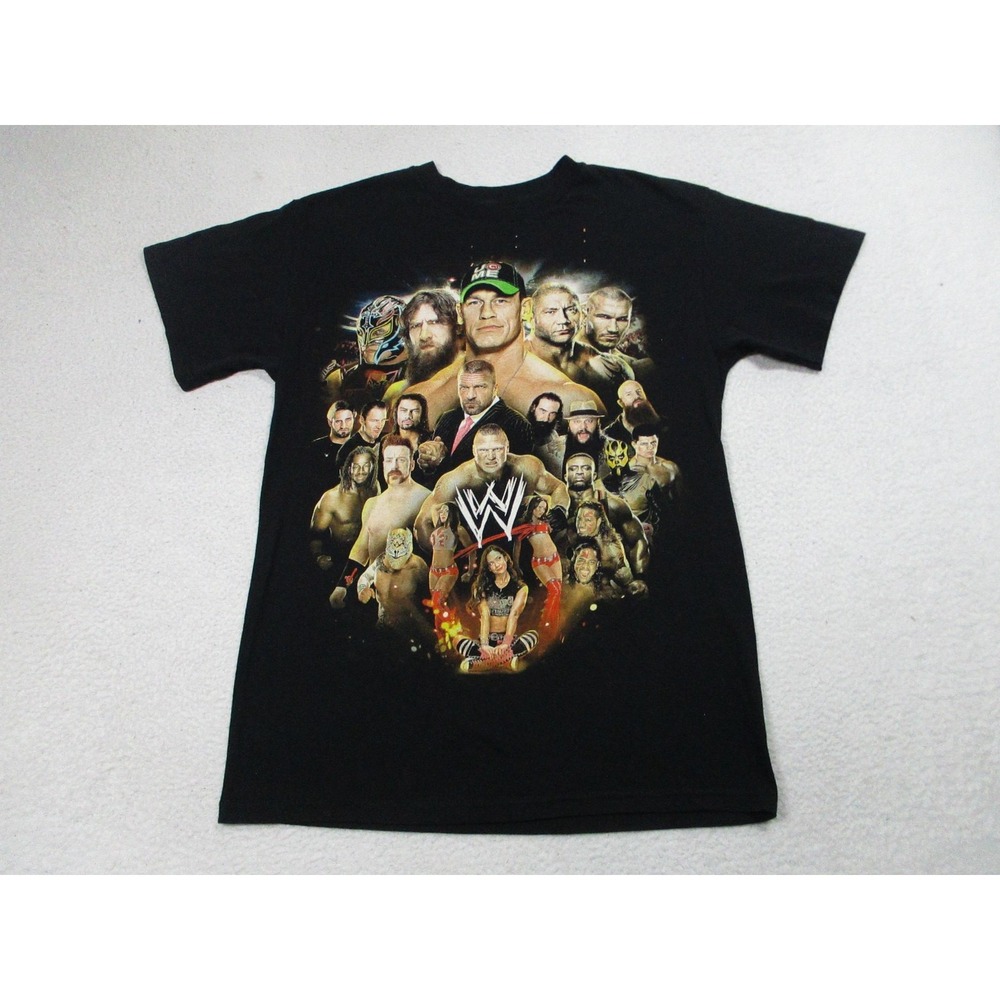 WWE‎ Shirt Mens Medium Black Wrestling I Was There 2014 Tour Graphic